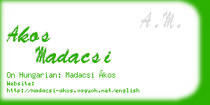 akos madacsi business card